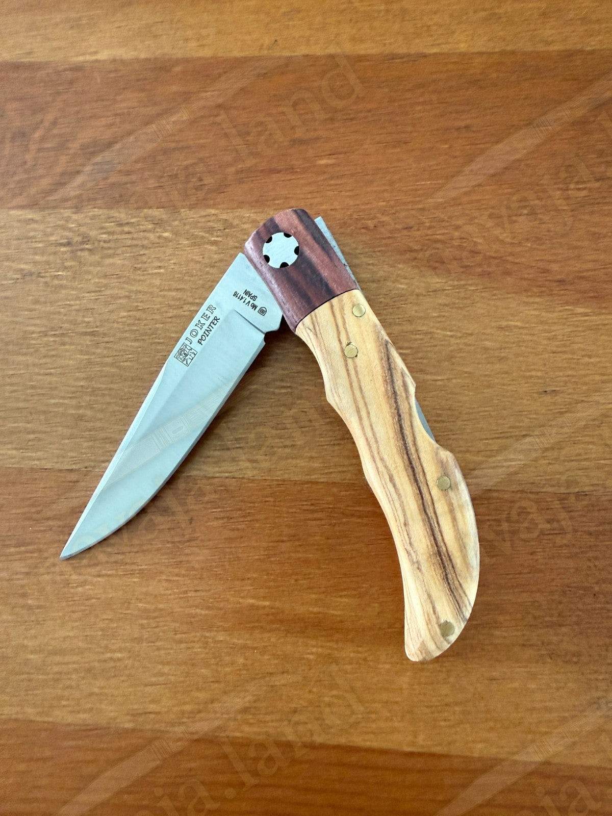 3.15” Joker Pointer Camping Folding Knife (Olive Wood Handle & Rosewood Ferrule)