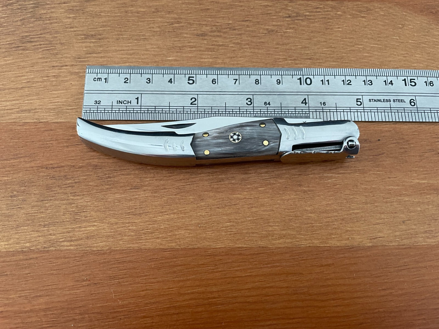3.8” Arabian Folding Pocket Knife Bull Horn Scales from Spain - US Seller