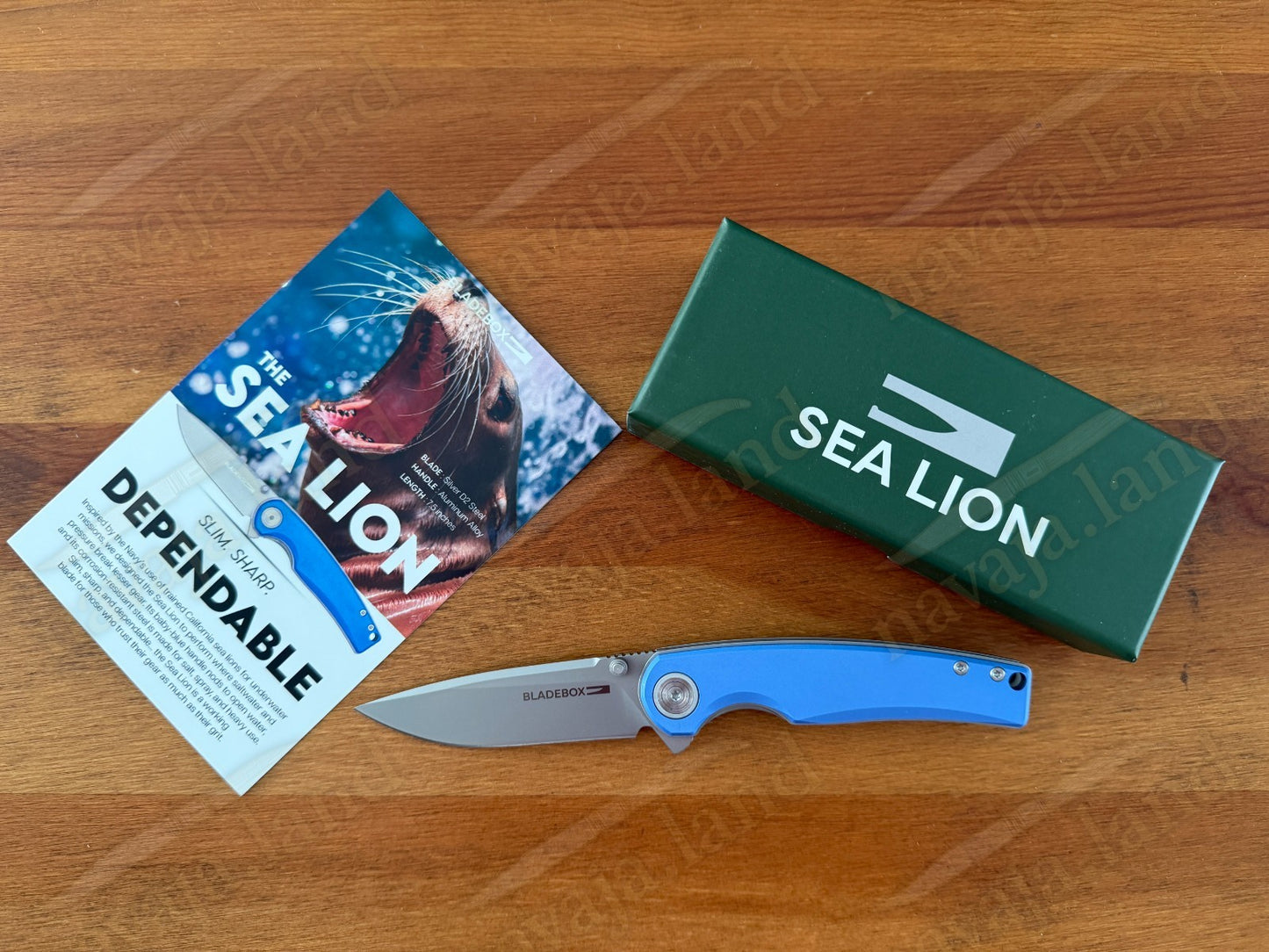 The Sea Lion Folding Pocket Knife 3” D2 Steel Blade Aluminum Alloy Handle