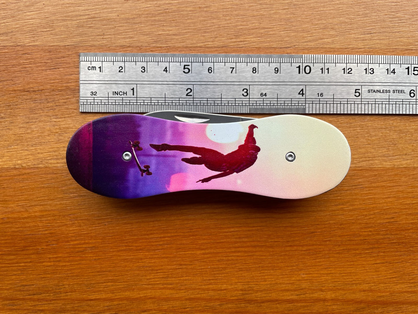 3.14 in. Navaja Skate Board Pocket Knife Bottle Opener Liner Lock From Spain