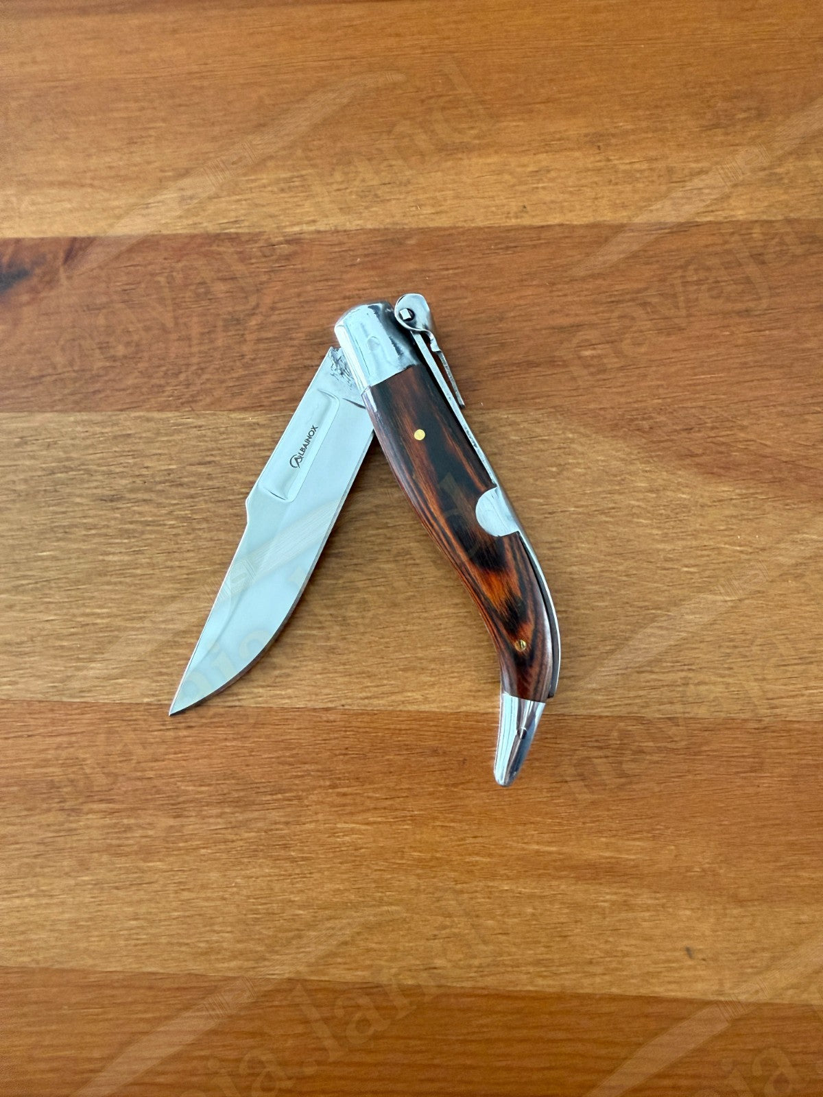3.14” Spanish Navaja Teja Albacete Pocket Knife Red Stamina Scales with Ratchet