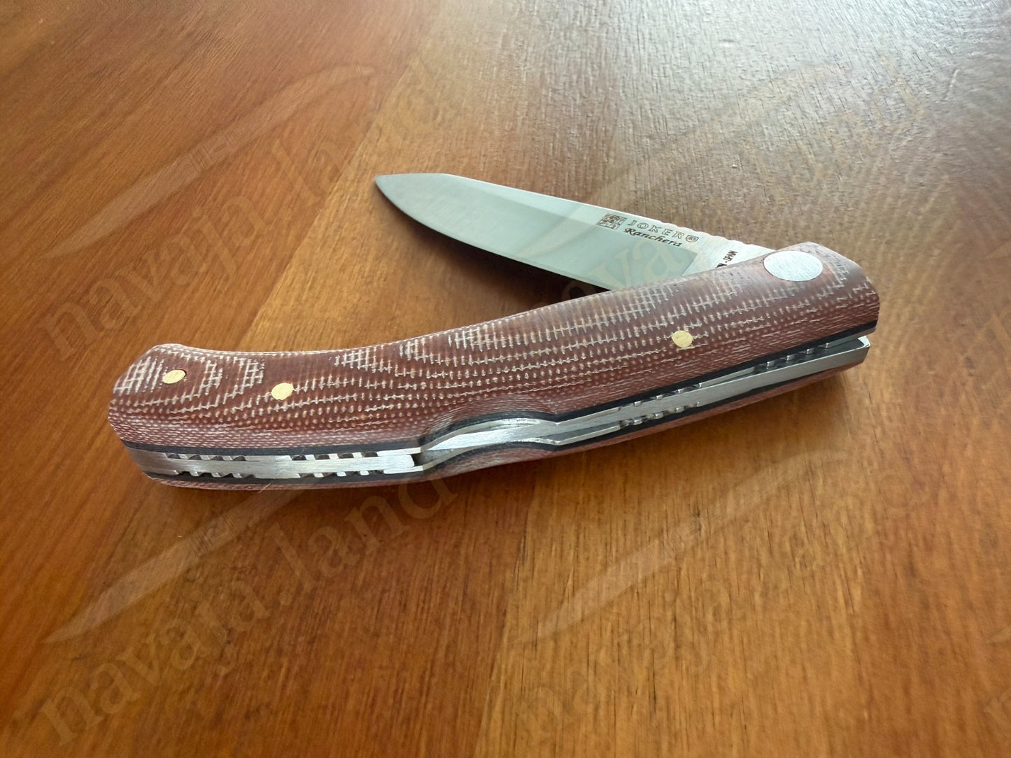3.15” Joker Ranchera Lockback Folding Knife (Brown Micart Handle) Handmade Spain