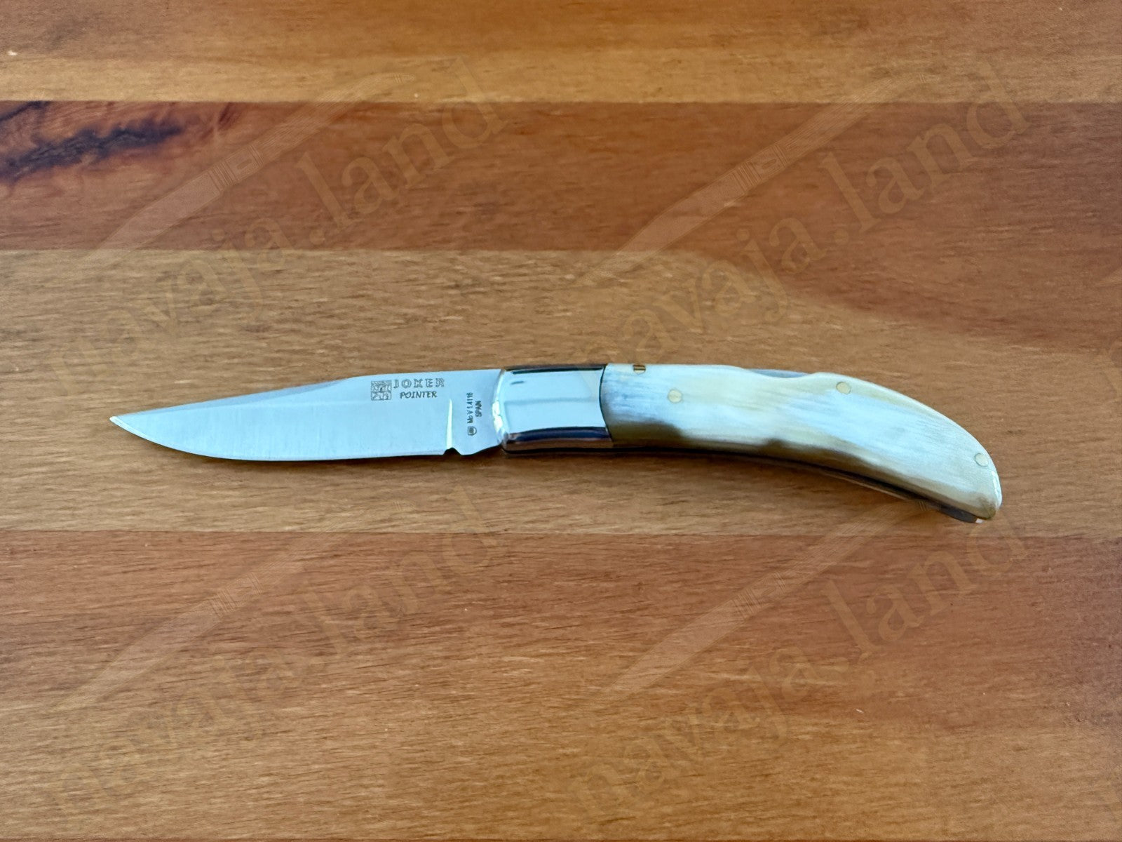 3.14” Joker Pointer Camping Folding Knife (Bullhorn Scales) Handmade in Spain
