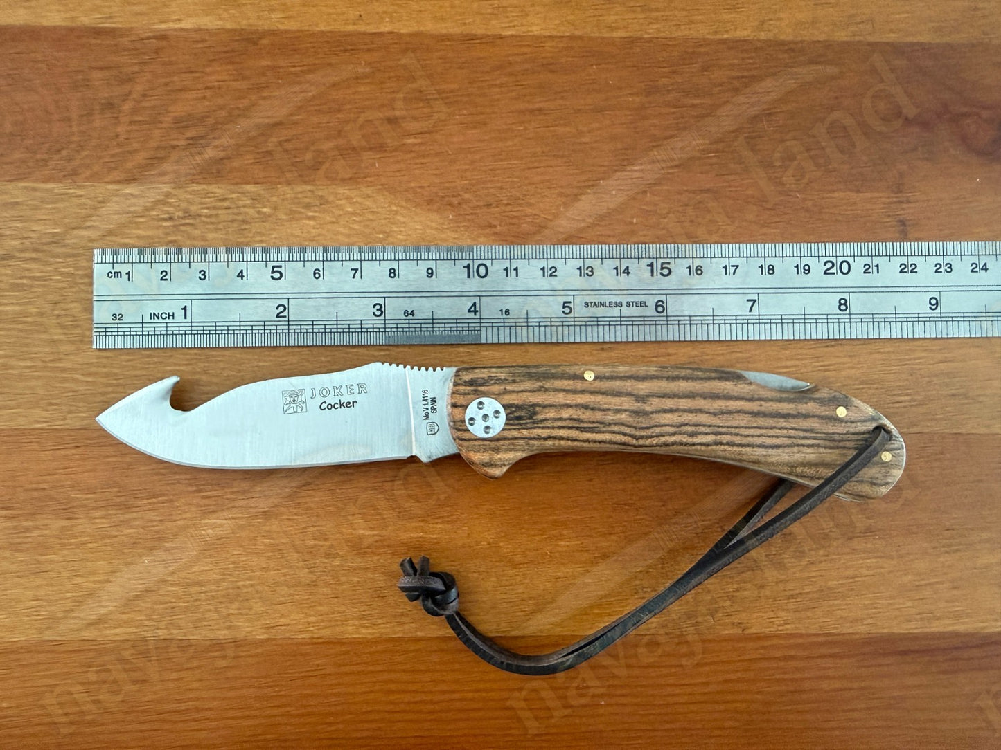 Joker Cocker Hunting Skinning Folding Knife 3.54” MOVA Blade Bocote Wood Handle