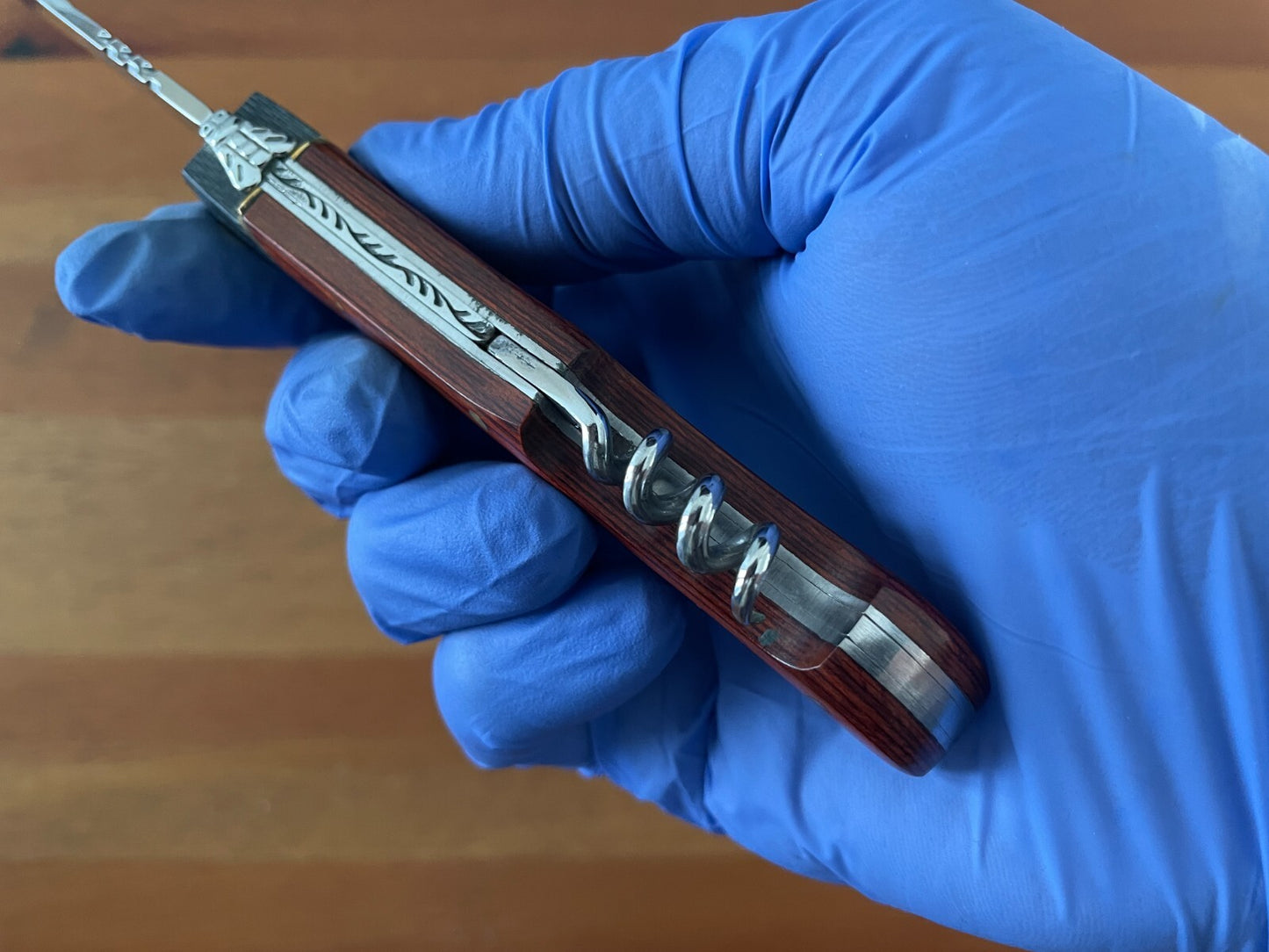 3.54” Navaja Laguiole Folding Pocket Knife Red Stamina/Mikarta Handle Corkscrew
