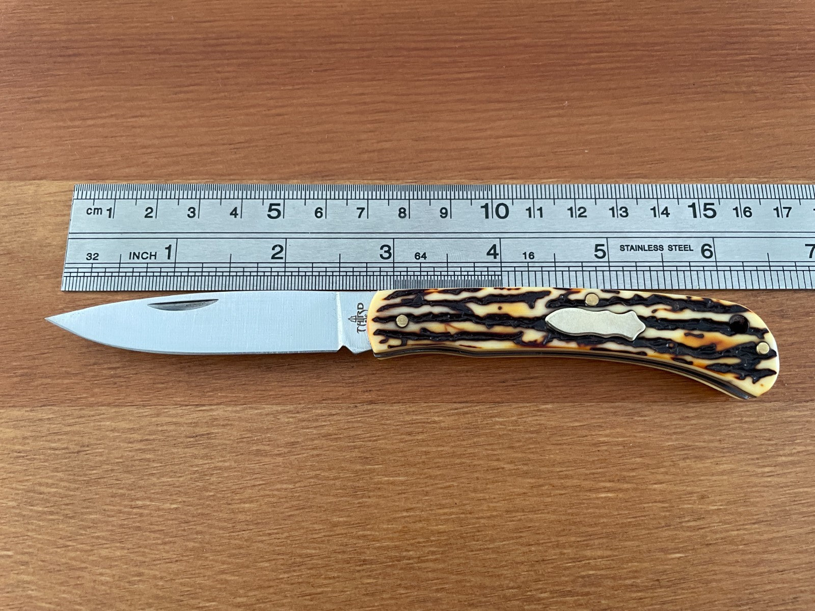 2.7" 420 Steel Blade Pocket Knife Small Navaja Deer Antler Imitation Scales