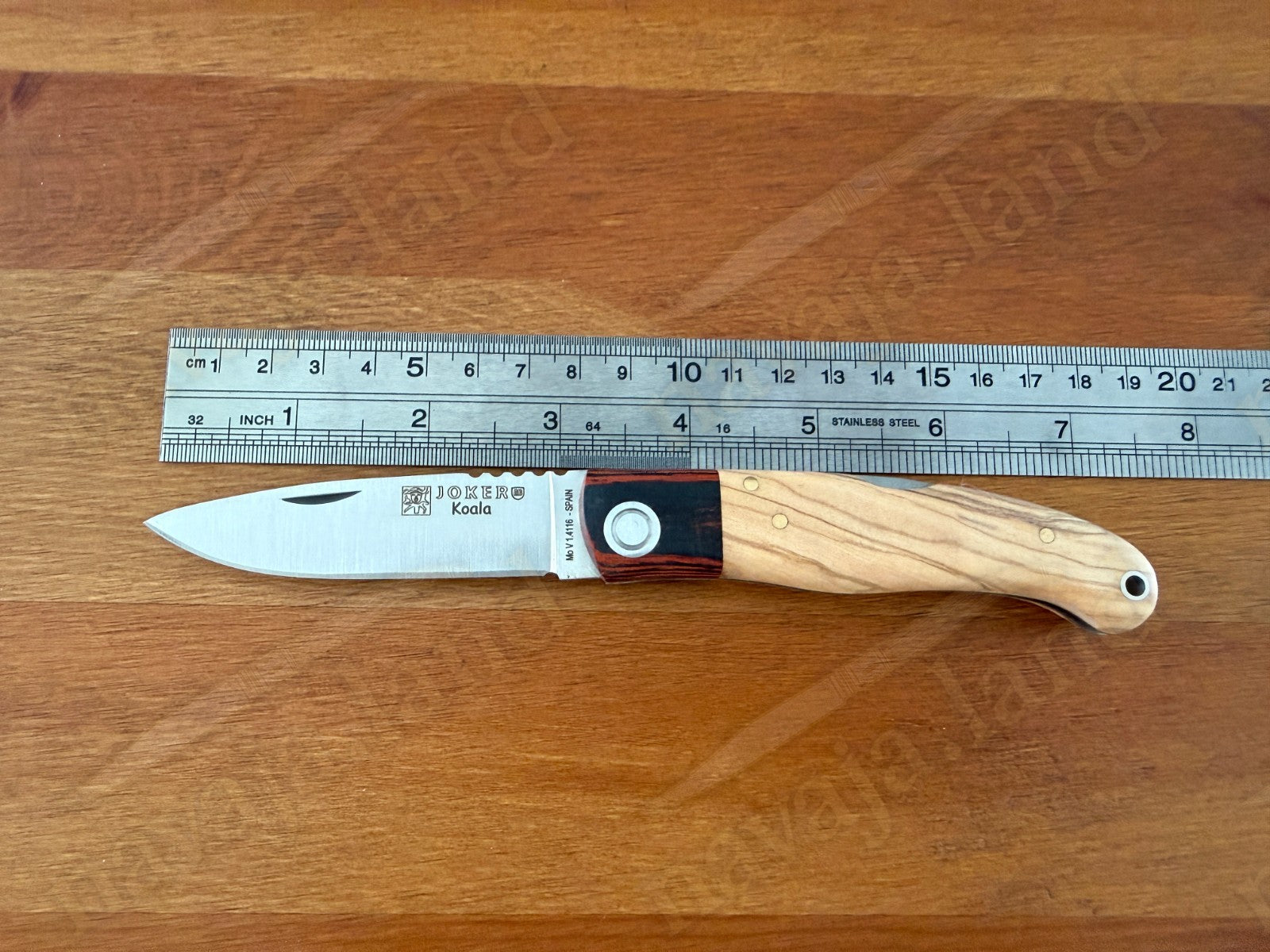 Joker Koala Pocket Knife 3.14” MOVA Blade Olive Wood & Rosewood Handle