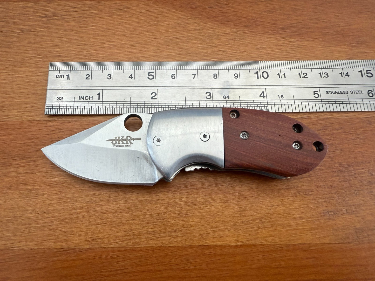 2" Blade Navaja Small Pocket Knife Stainless Wood Scales Liner Lock - Spain