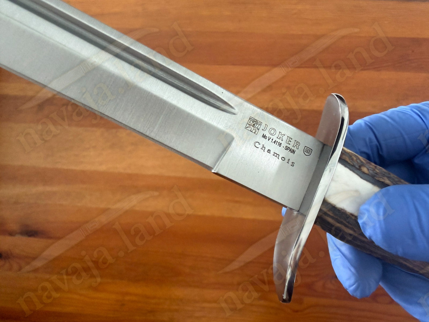 Joker Chamois Hunting Knife 10” MOVA Blade | Deer Antler Handle | Made in Spain