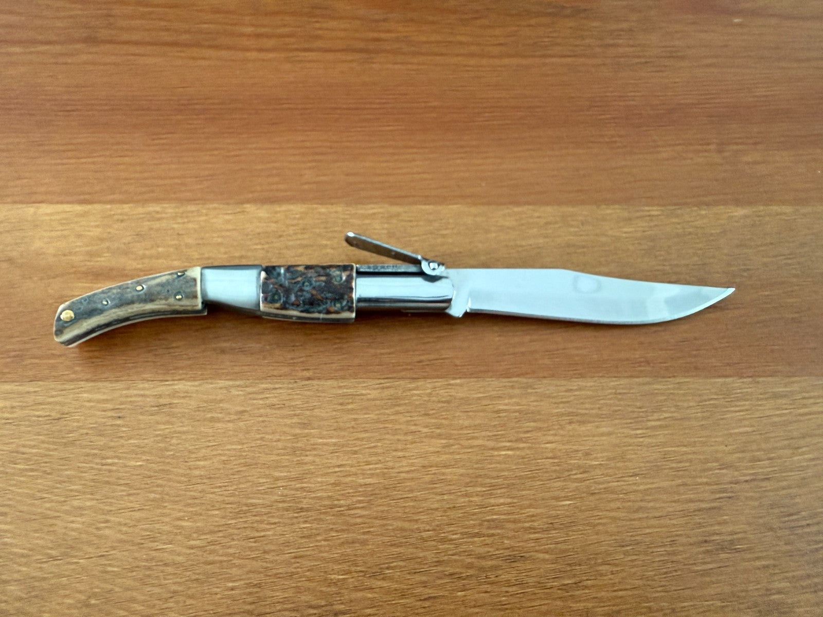3.34" Arabian Folding Pocket Knife Deer Antler Scales w/ Ratchet Made in Spain