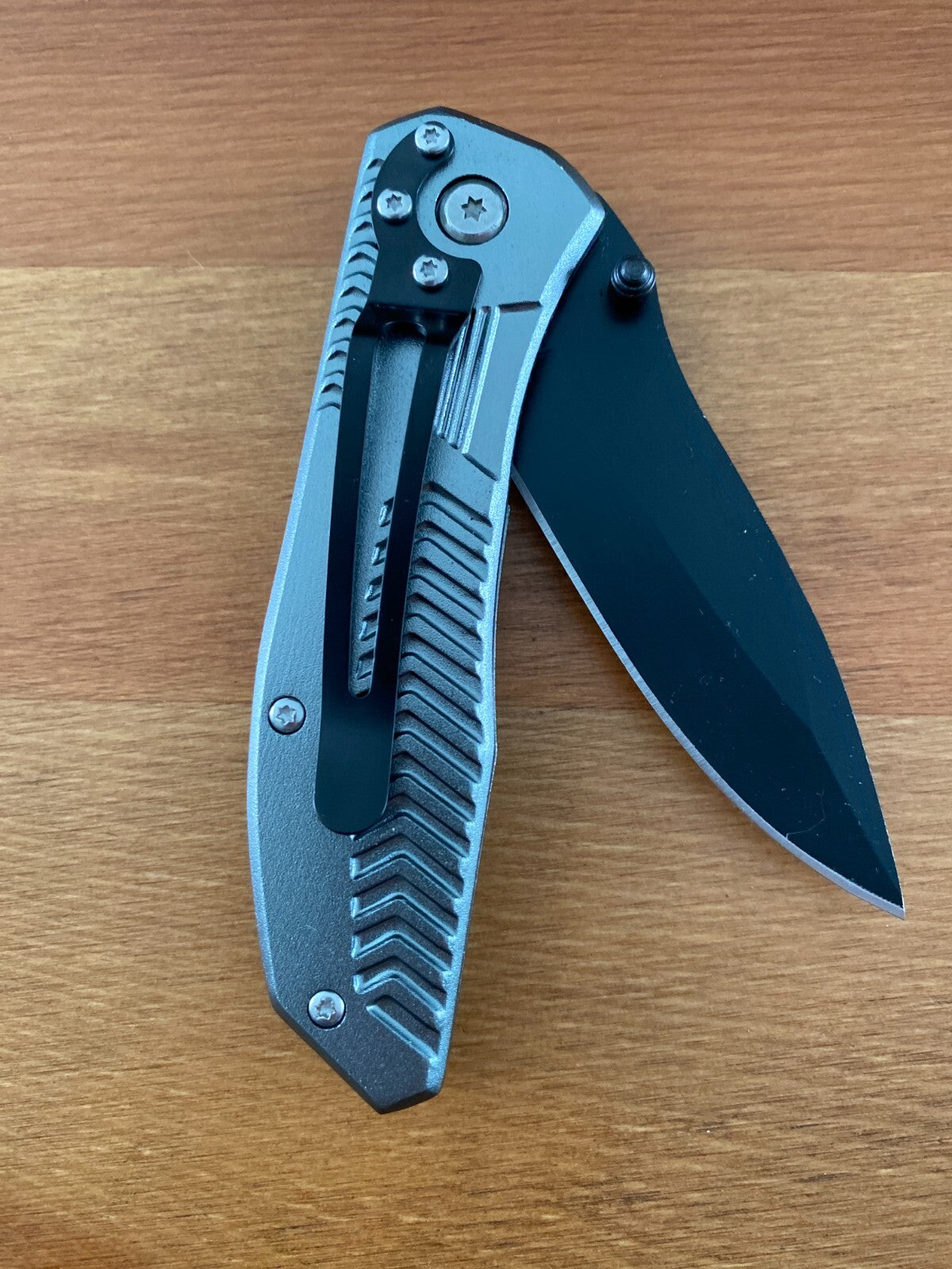 3.34" Stainless Blade Tactical Pocket Knife Aluminum Handle Pocket Clip