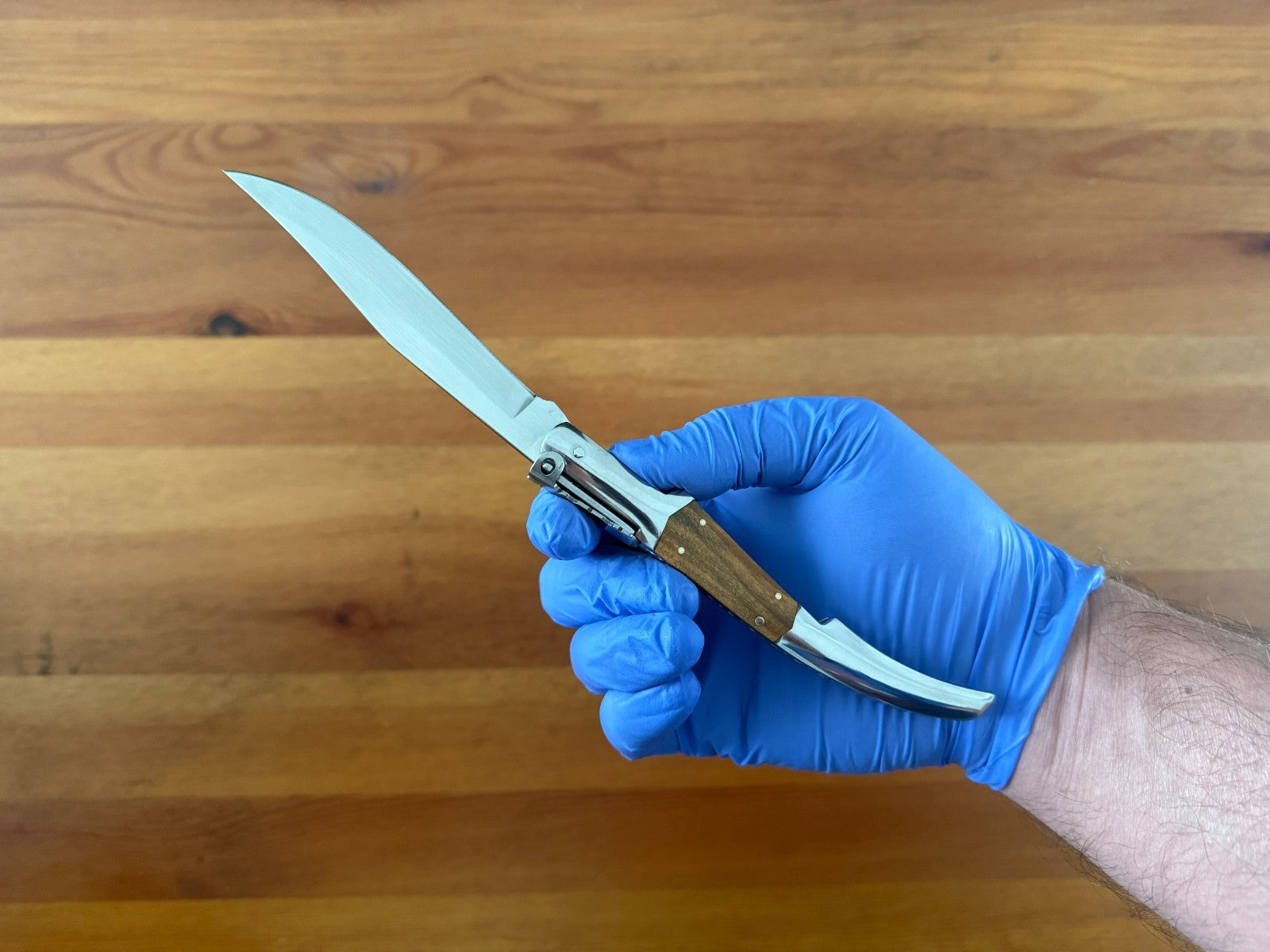 4.3" Arabian Style Navaja with Ratchet Pocket Knife Olive Wood Scales From Spain