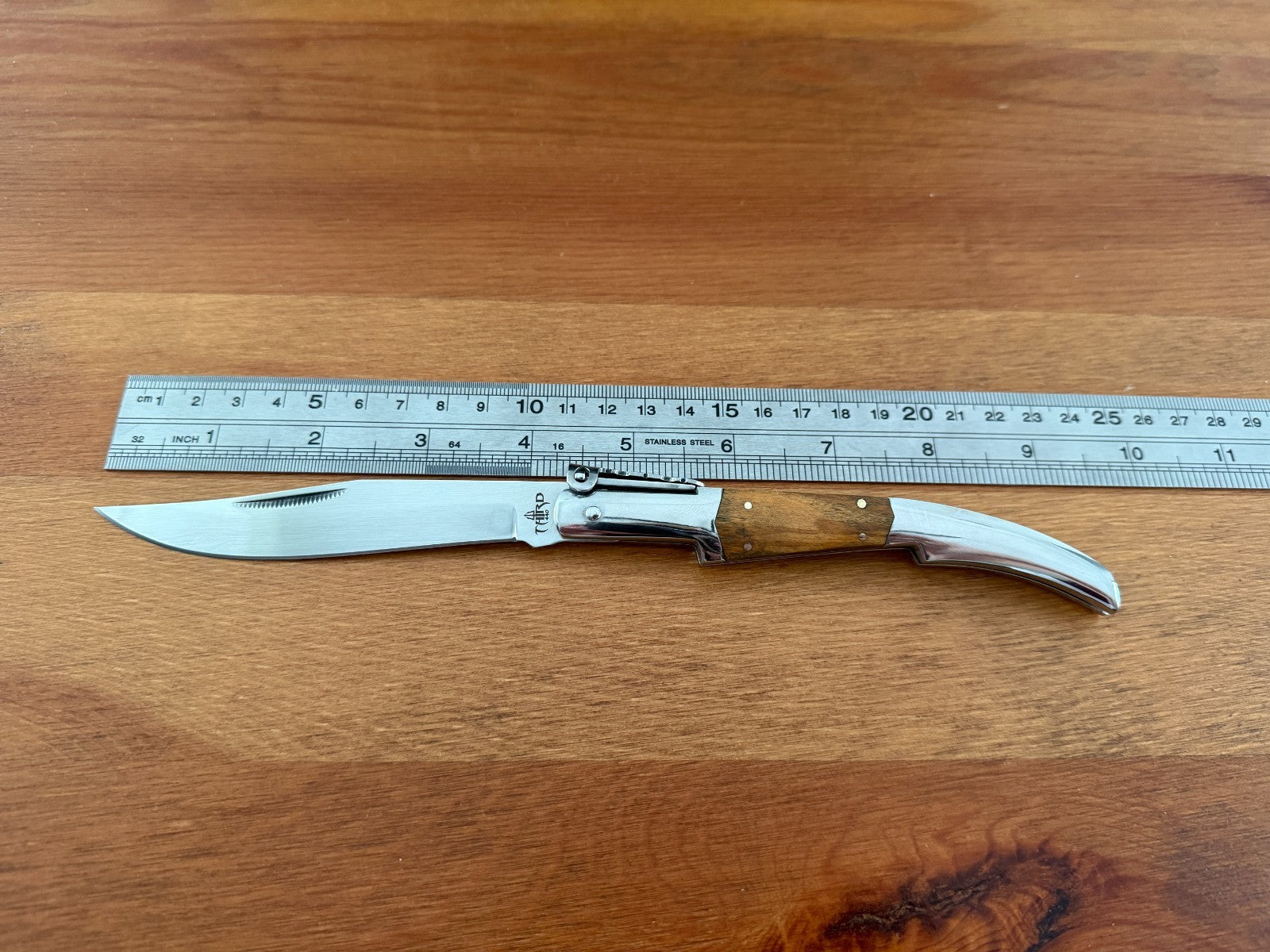 4.3" Arabian Style Navaja with Ratchet Pocket Knife Olive Wood Scales From Spain