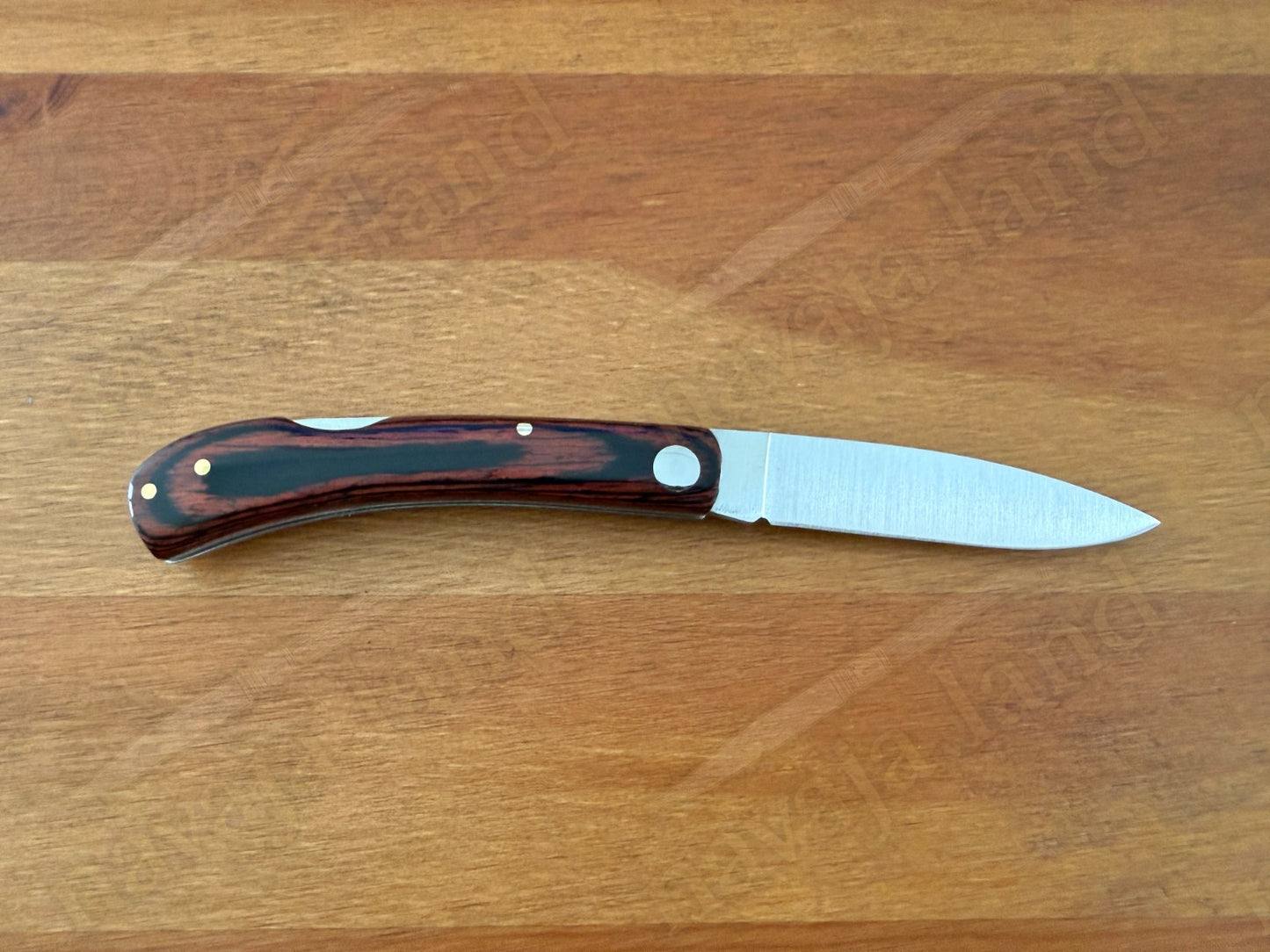 3.15” Joker Bretón Camping Folding Knife (Red Wood Handle) Handmade in Spain