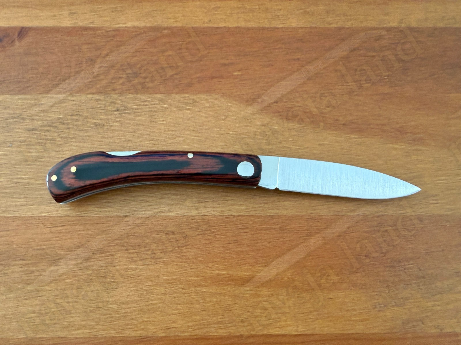3.15” Joker Bretón Camping Folding Knife (Red Wood Handle) Handmade in Spain