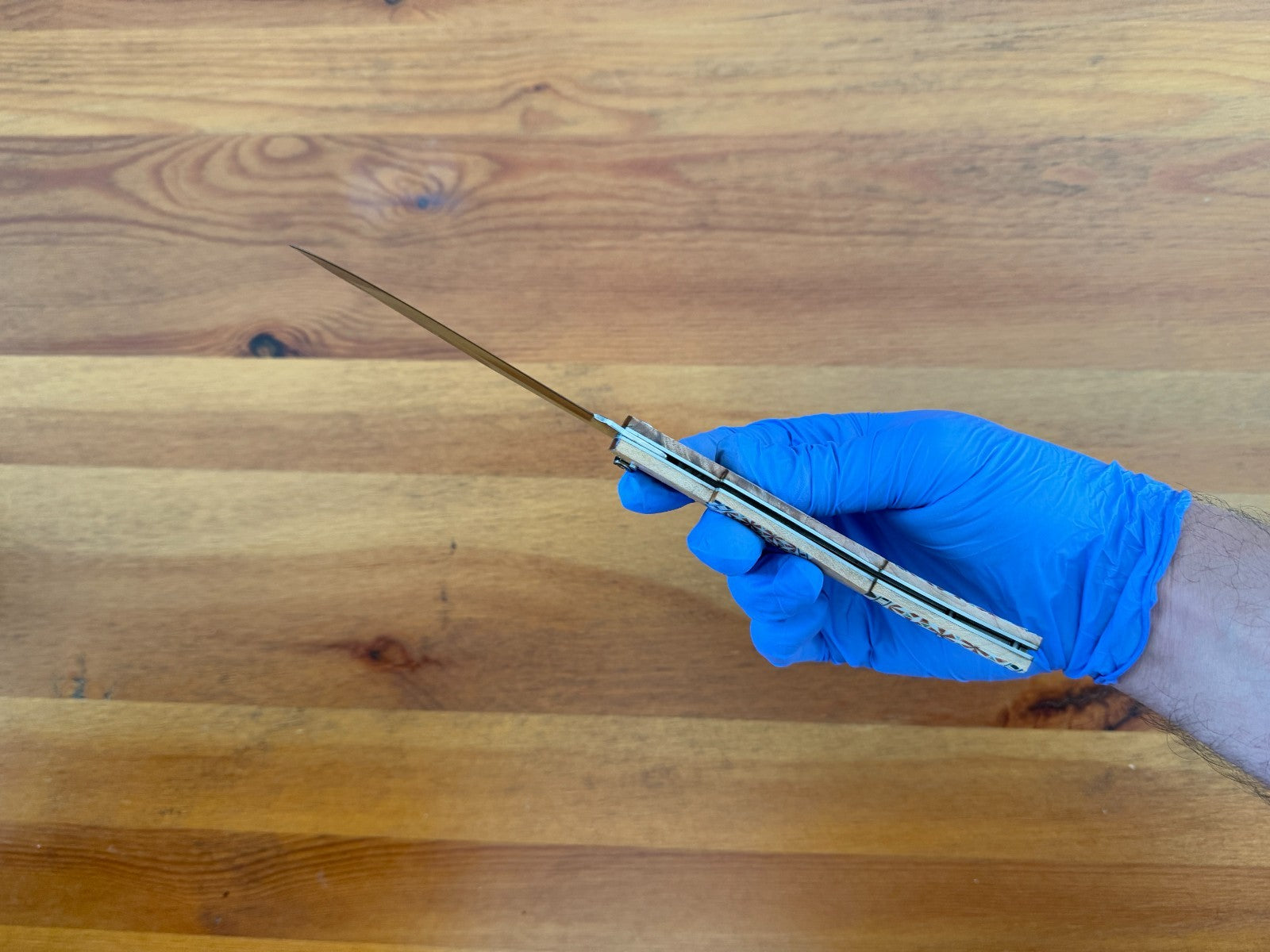 4.3" Arabian Style Spanish Navaja with Ratchet Pocket Knife Maple Wood Handle