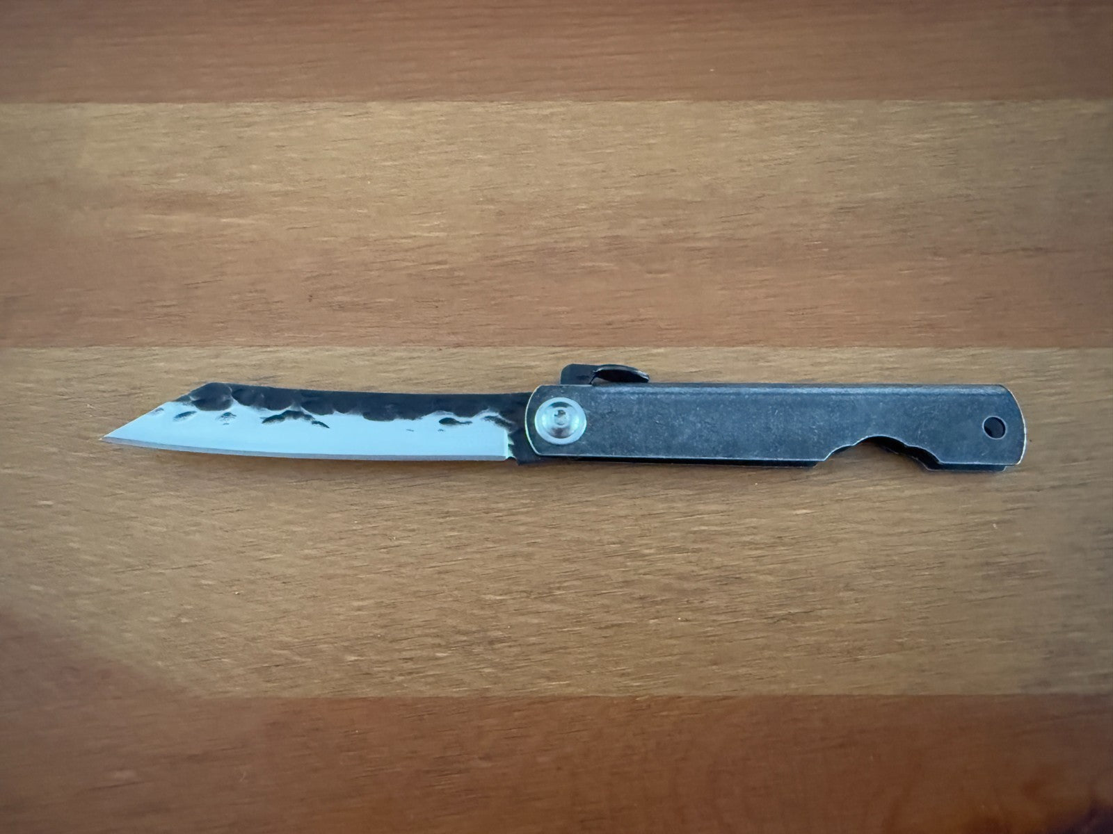 3" Navaja Higonokami Pocket Knife Steel Tanto Blade Stonewashed Handle & Sheath