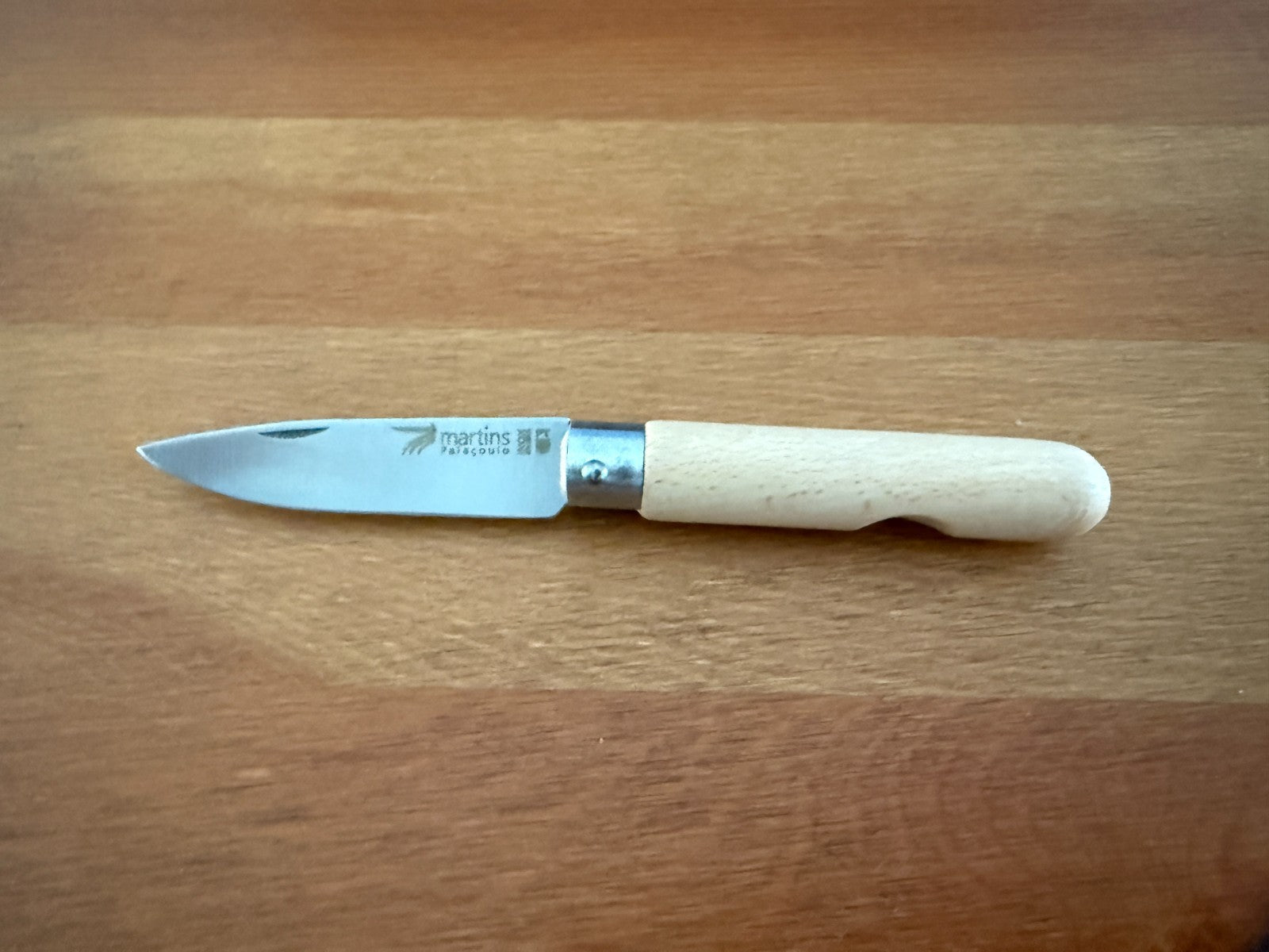 2.76" Stainless Steel Blade Pocket Knife Martins Penknife Beech Wood Handle