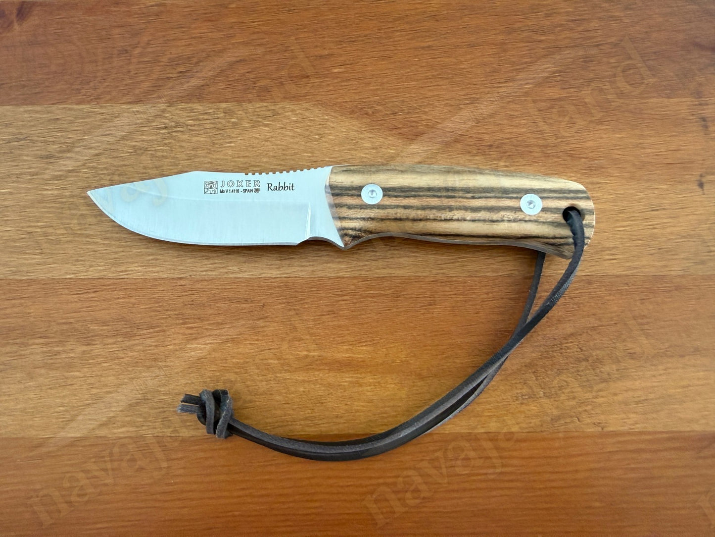 Joker Bushcraft Knife Rabbit – MOVA Stainless Steel – 3.34" Blade – Bocote Wood
