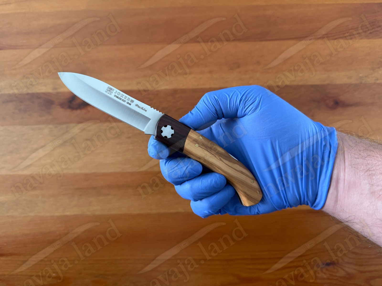 Joker Pachón Pocket Knife Olive Wood & Rosewood Handle Sandvik 12C27 3.14” Blade