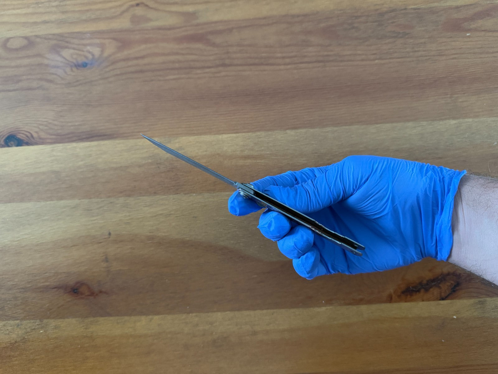 3" Damascus Navaja Higonokami Knife Steel Handle Satin Bronze Finish w/ Sheath