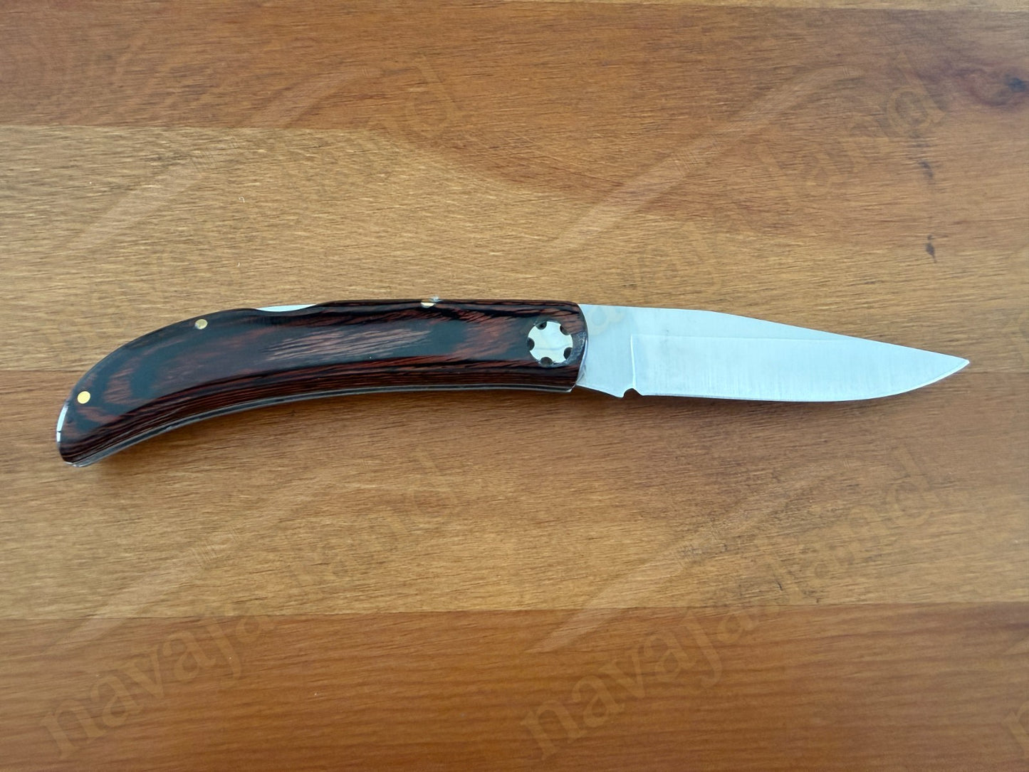 3.54” Joker Pointer Camping Folding Knife (Red Wood Handle) Handmade in Spain