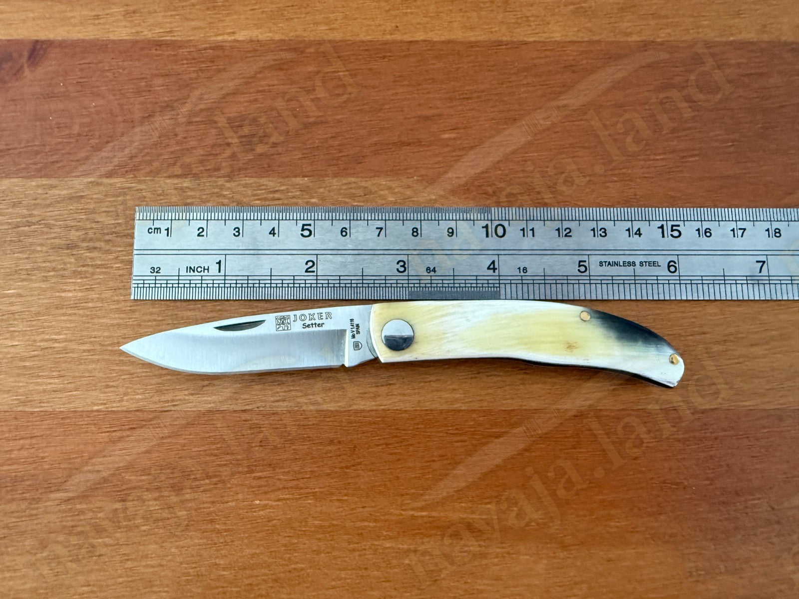 2.56” Joker Setter Bushcraft Folding Knife (Bull Horn Handle) Slipjoint - Spain
