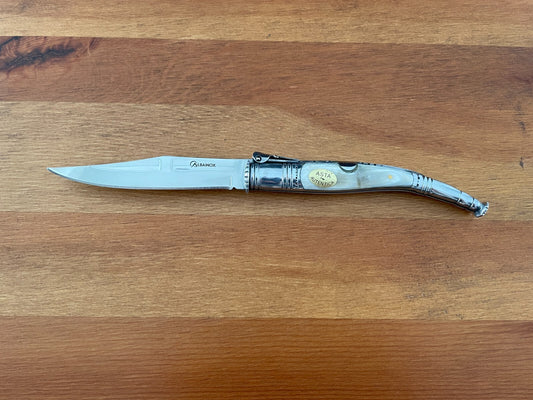 4.1” Spanish Navaja Serrana Folding Pocket Knife Bullhorn Handle - US Seller