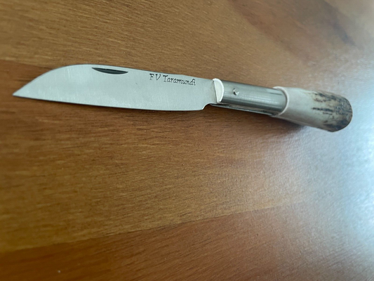 3.14" FV Taramundi Navaja Pocket Knife From Asturias Spain Deer Antler Handle