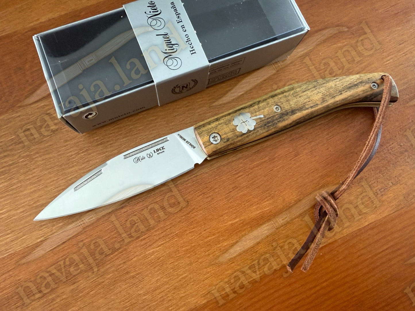 Miguel Nieto🍀LUCK Spanish Folding Knife Böhler N690Co Steel Pistachio Wood