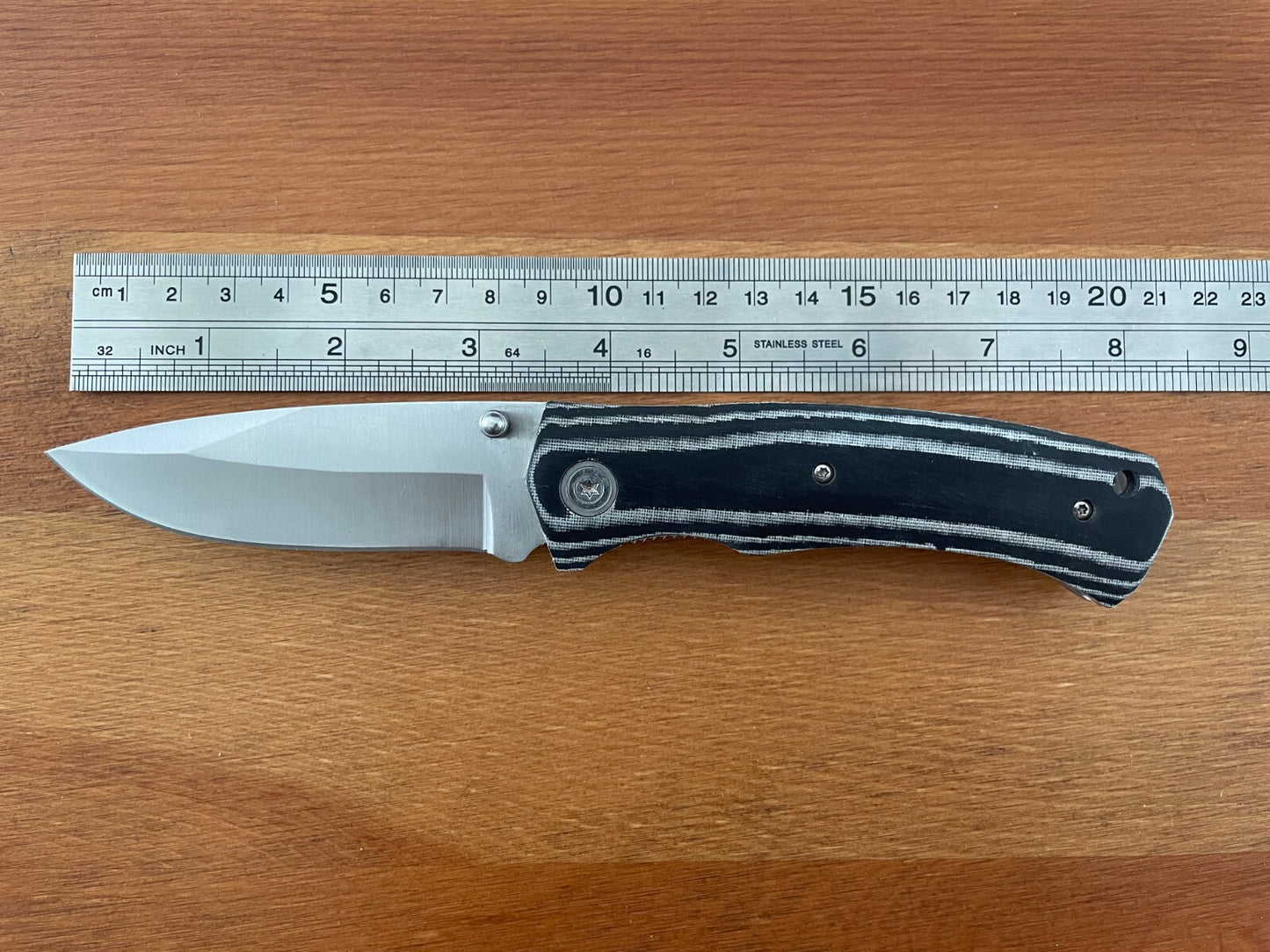 3.34" Stainless Steel Blade Tactical Knife Micarta Scales Pocket Clip