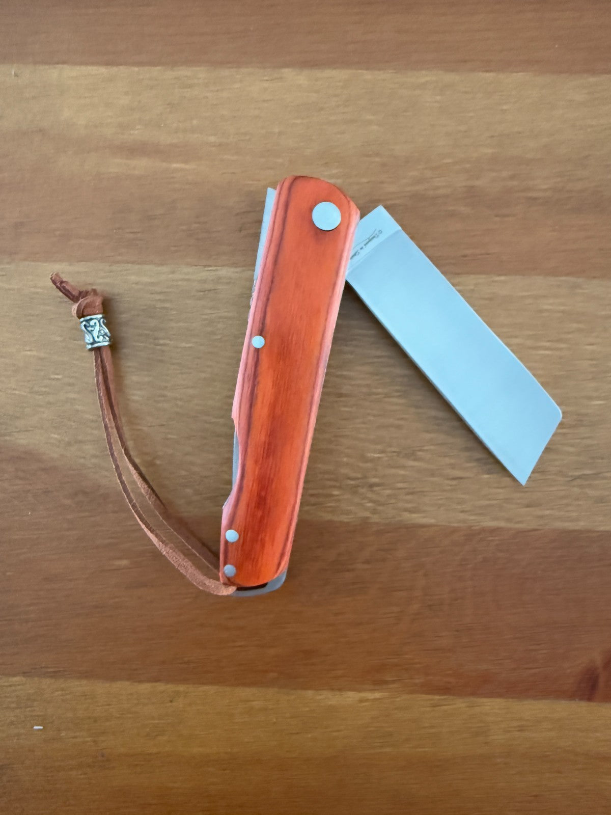 2.95" Cut Tip Navaja Pocket Knife Sailor / Marinera Red Wood Handle Lockback