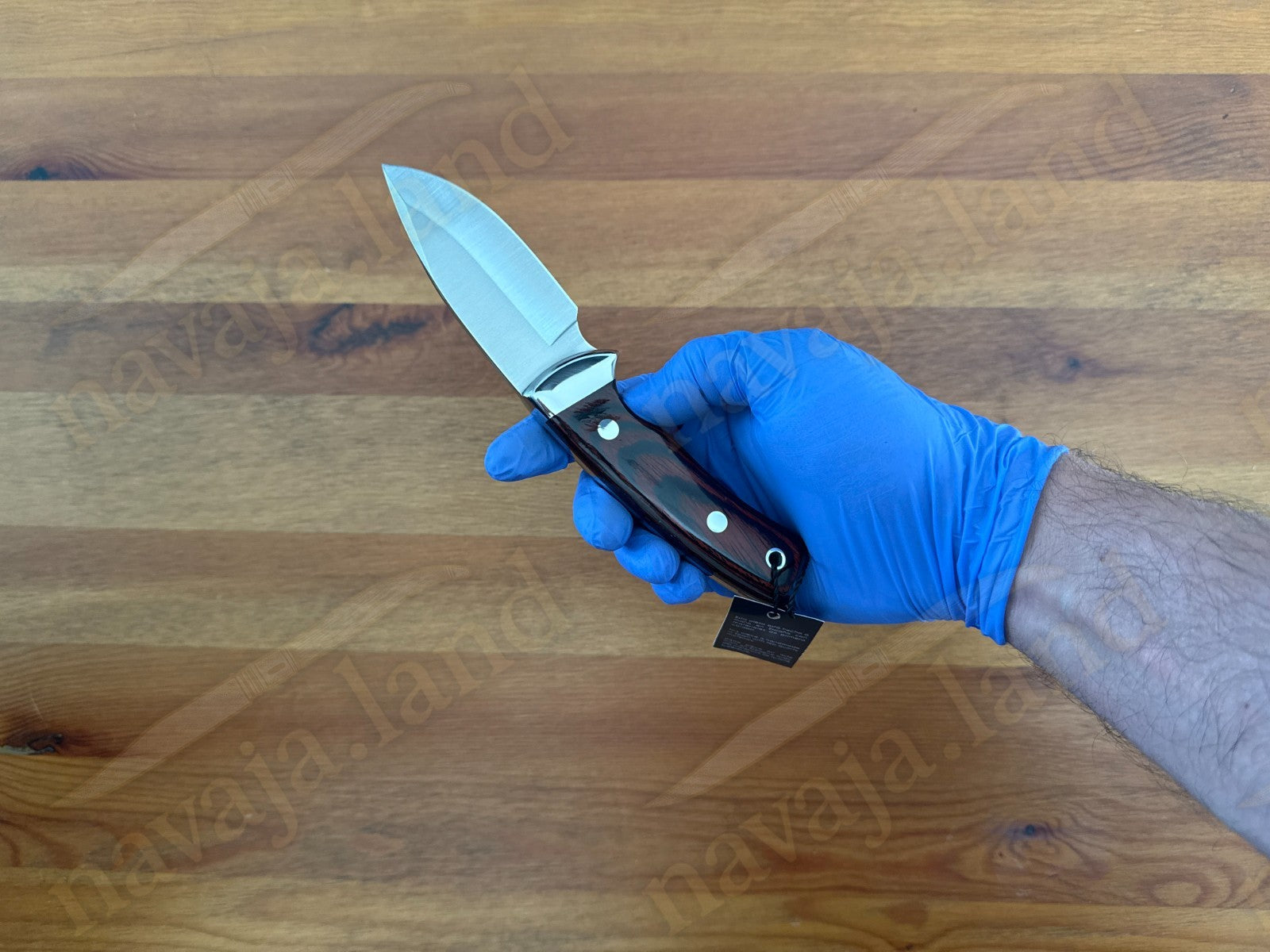 Joker Pecari Knife Polished Stamina Wood Handle Leather Sheath Handmade Spain