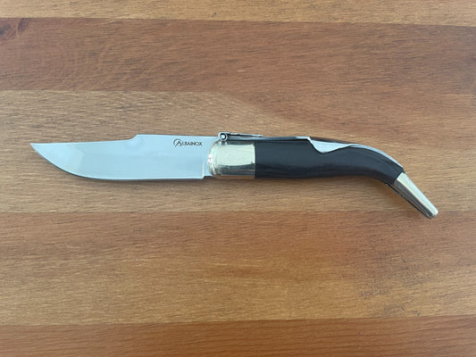 3.5" Luxury Spanish Navaja Pocket Knife Black Stamina / Alpaca From Spain