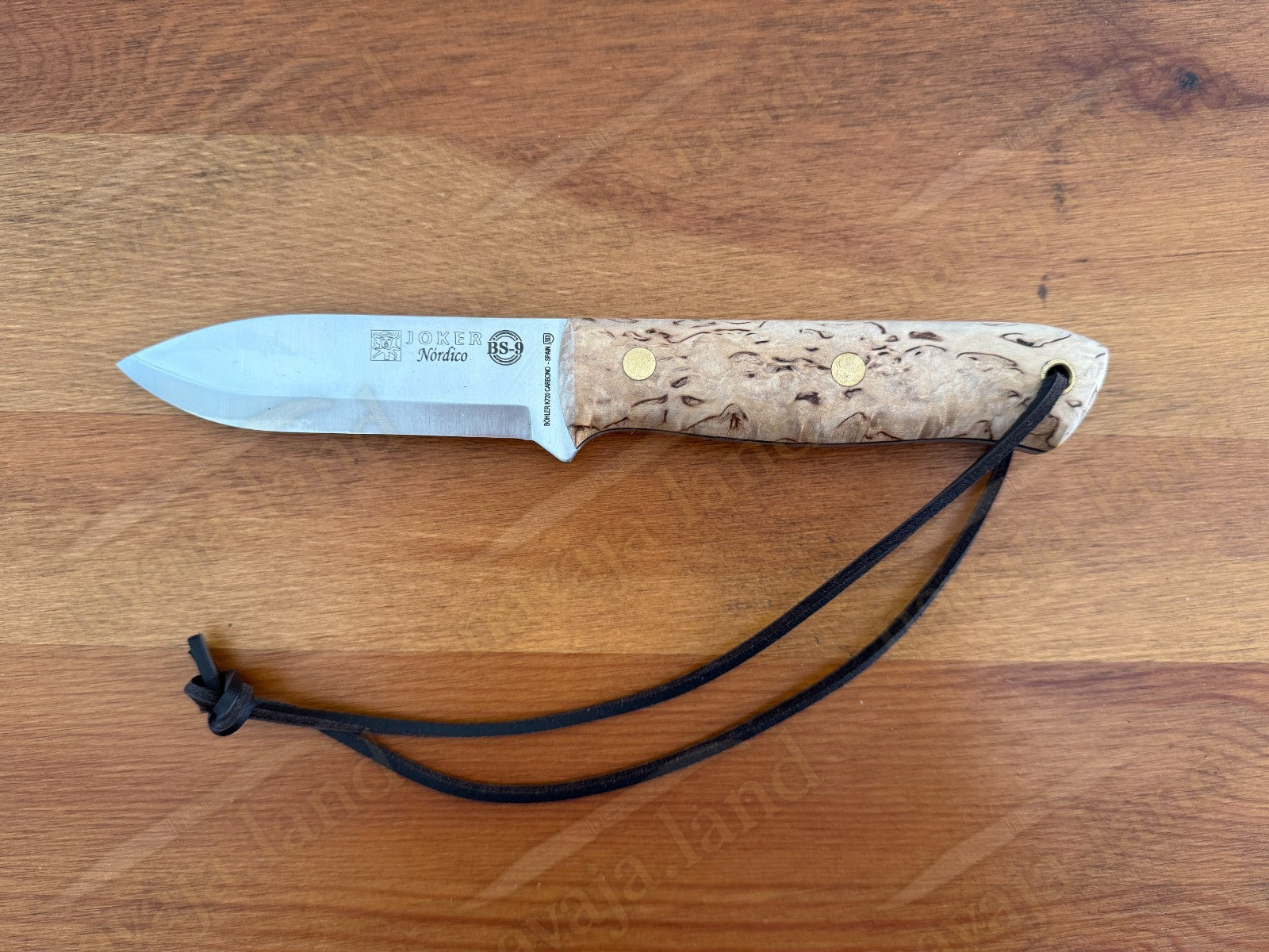Joker Nordico Bushcraft Fixed Knife 3.9" Böhler K720 Carbon Steel Curly Birch