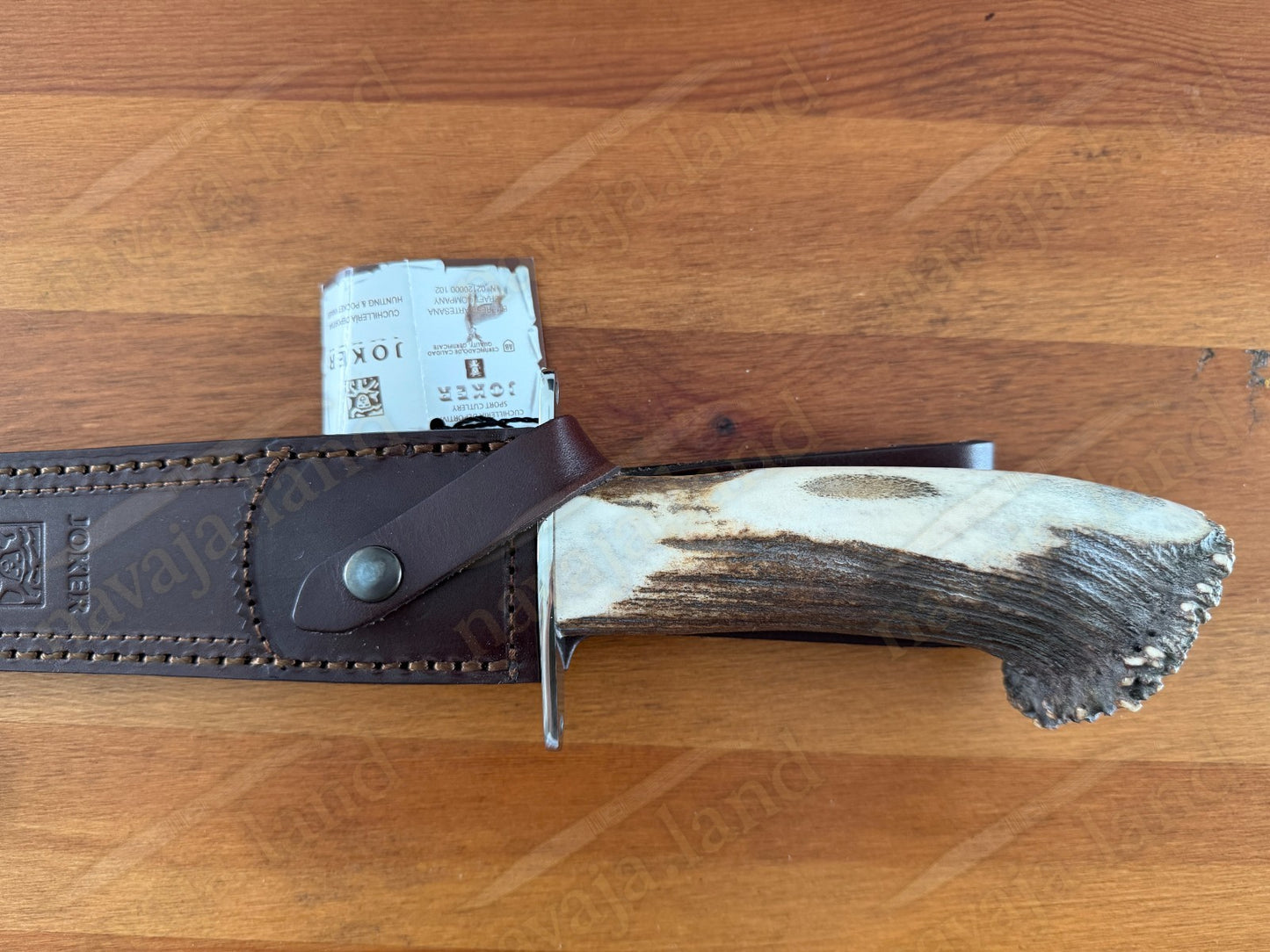 Joker Guepardo Hunting Knife – 11.81” Blade MOVA 1.4116 | Deer Antler Handle