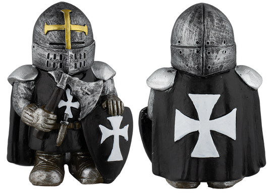 Decorative / Collectible Small Resin Figurine Templar Knight with Axe
