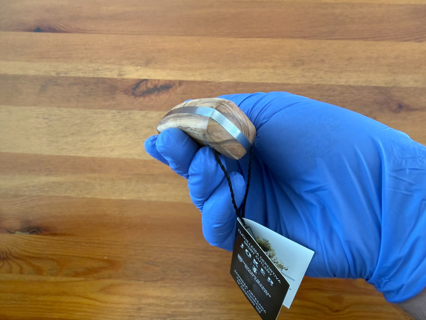 Joker Pecari Knife Olive Wood Handle Black Leather Sheath Handmade Spain