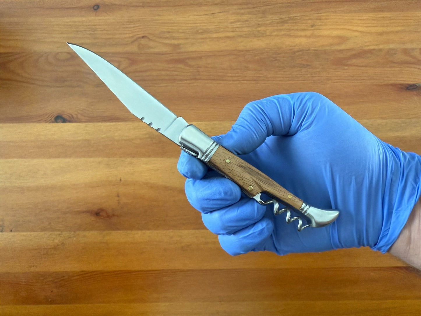 3.34” Stainless Steel Blade Navaja Laguiole Inox Pocket Knife Olive Wood Scales