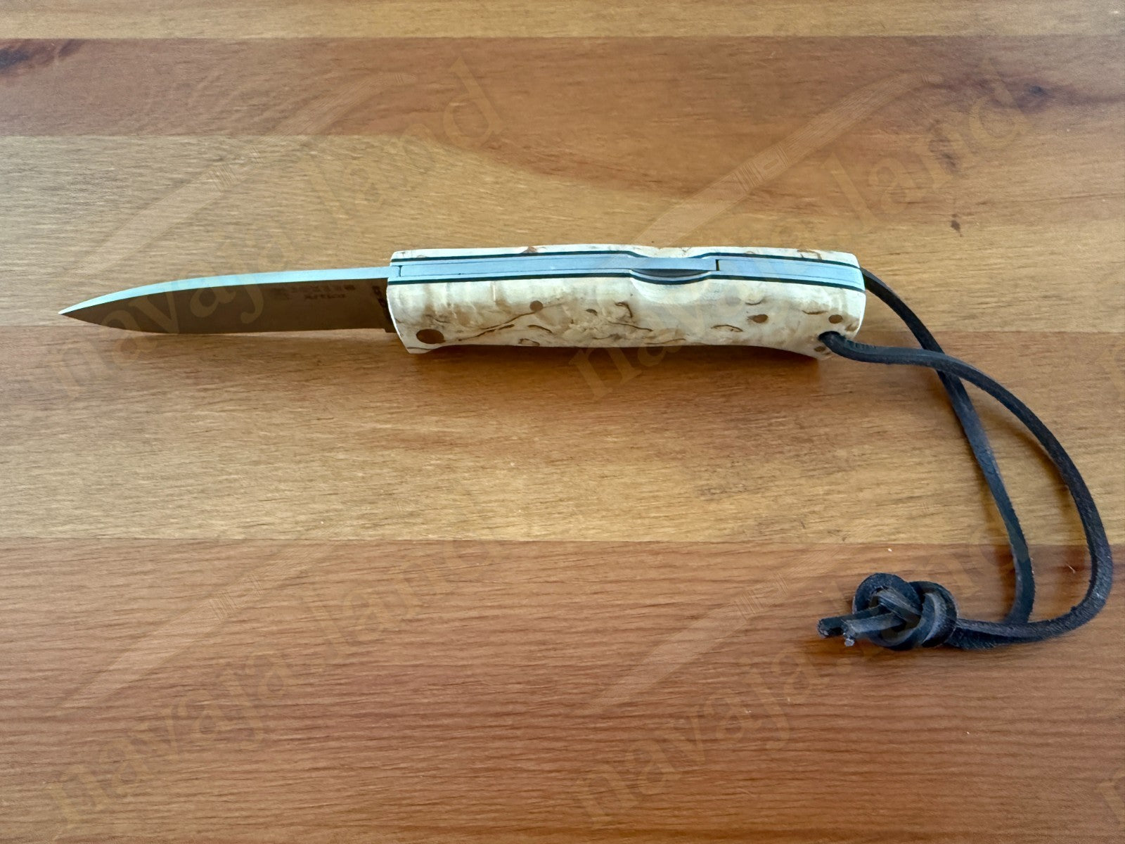 3.15” Joker Artica Bushcraft Folding Knife (Curly Birch Handle) Handmade Spain