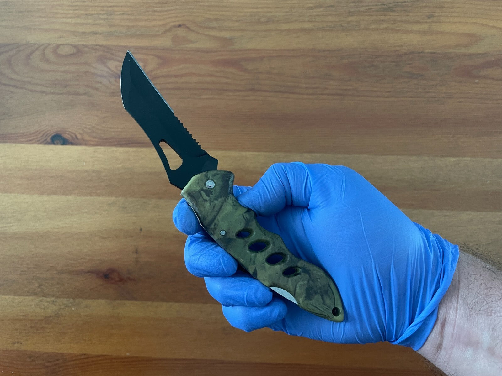 3.3" Stainless Black Blade Tactical Pocket Knife Plastic Camouflage Handle