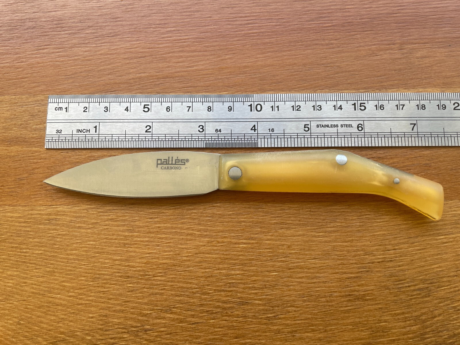 3.14" Pallés Carbon Steel Navaja Pocket Knife Blade ABS Handle Slipjoint Lock