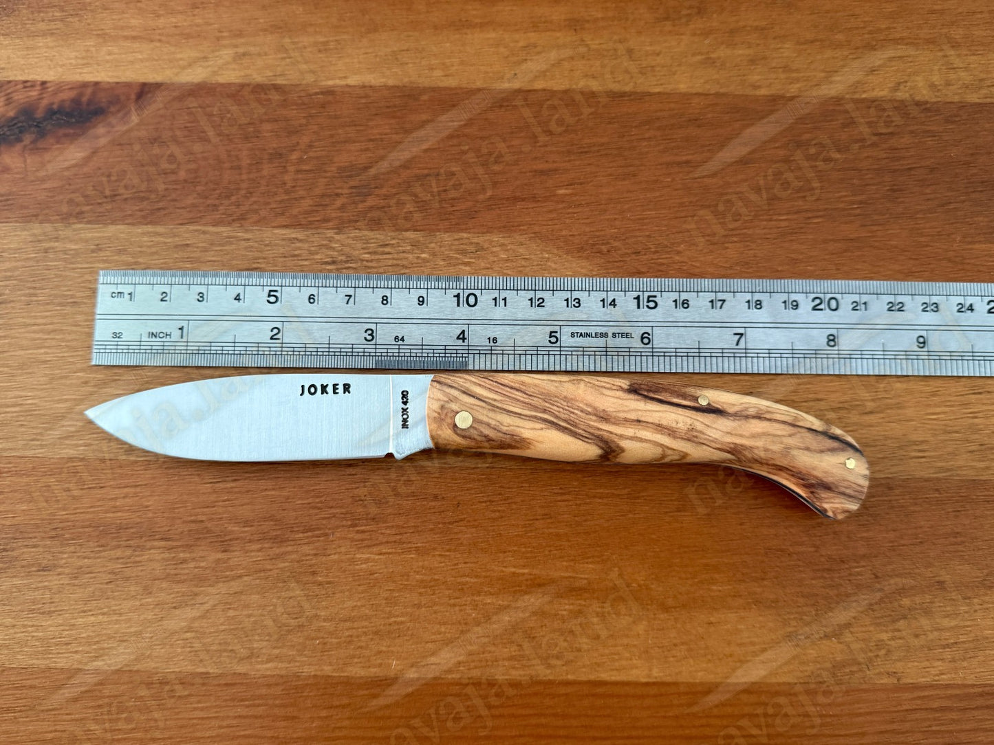 3.54” Joker Slipjoint Folding Pocket Knife (Olive Wood Handle) Handmade in Spain