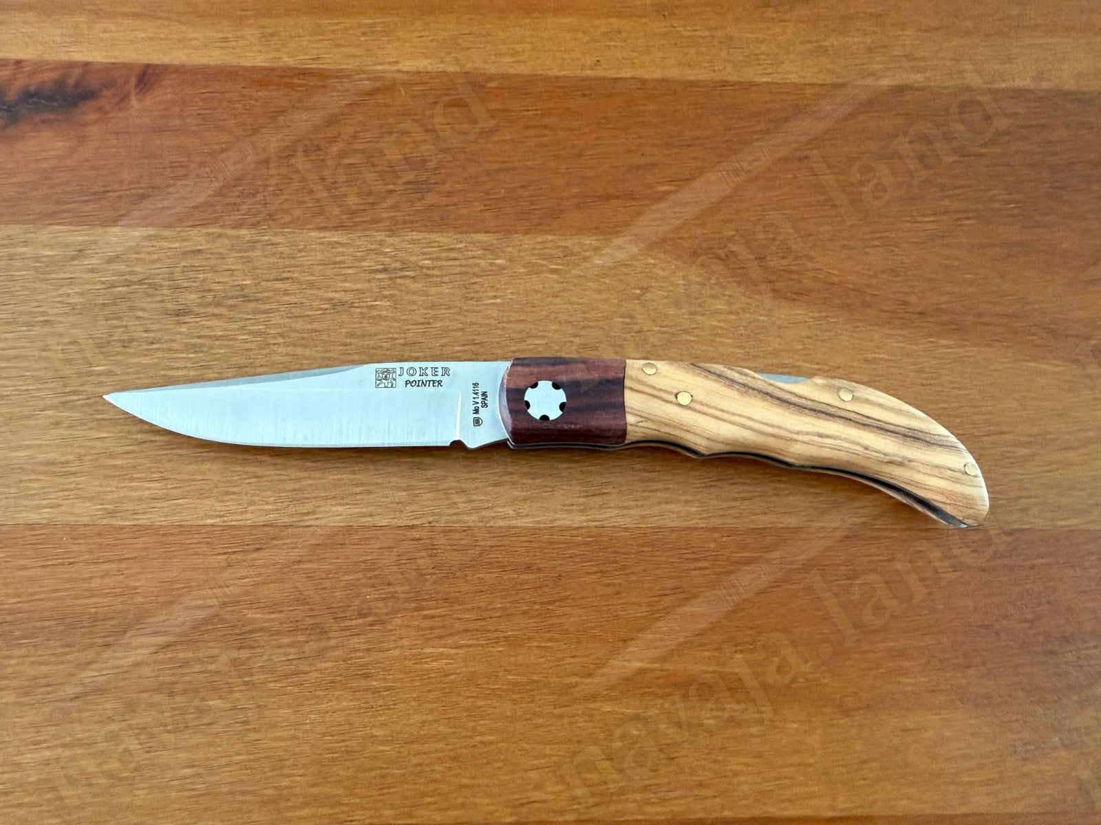 3.15” Joker Pointer Camping Folding Knife (Olive Wood Handle & Rosewood Ferrule)