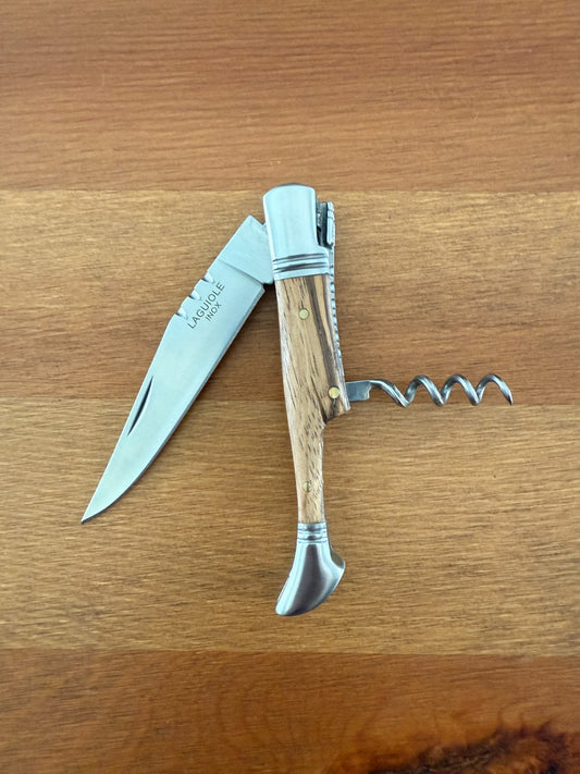 3.34” Stainless Steel Blade Navaja Laguiole Inox Pocket Knife Olive Wood Scales