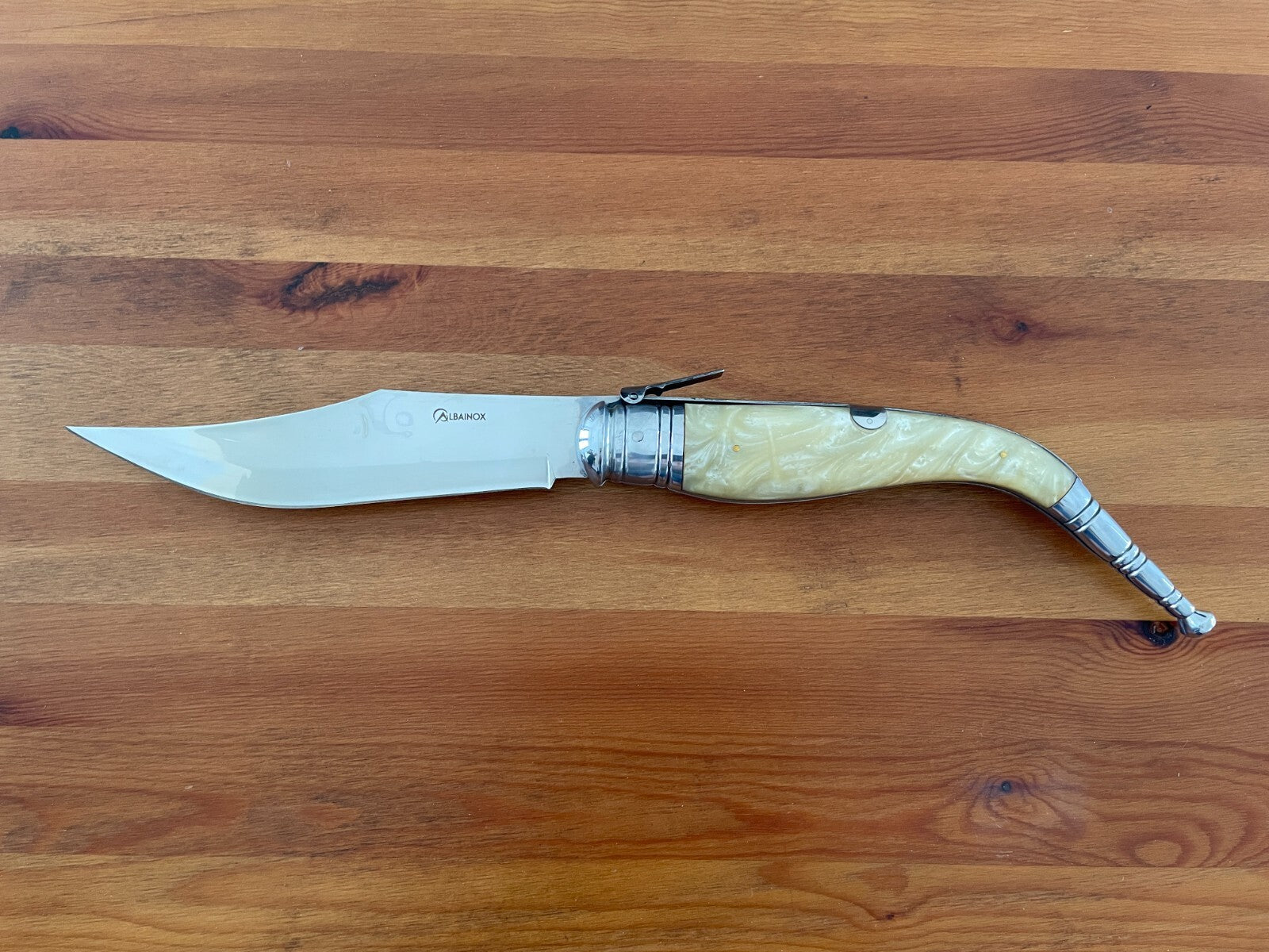 8.85" Giant Navaja Sevillana Folding Pocket Knife Nacre Imitation Handle Ratchet