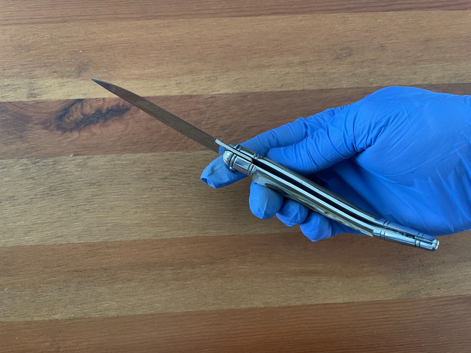 3.8" Spanish Navaja Sevillana Pocket Bullhorn Scales Unique *No ratchet*