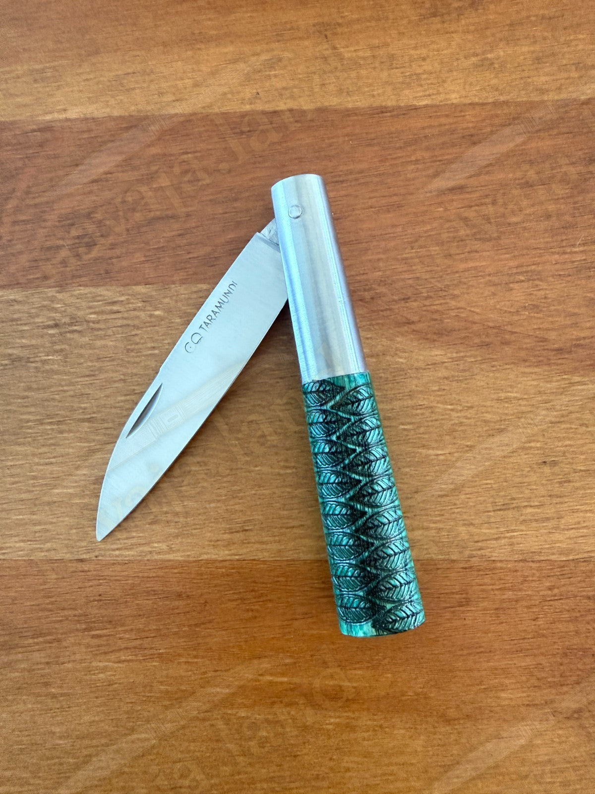 2.75" CQ Taramundi Pocket Knife Green Ash Wood Handle Liner Lock Made in Spain