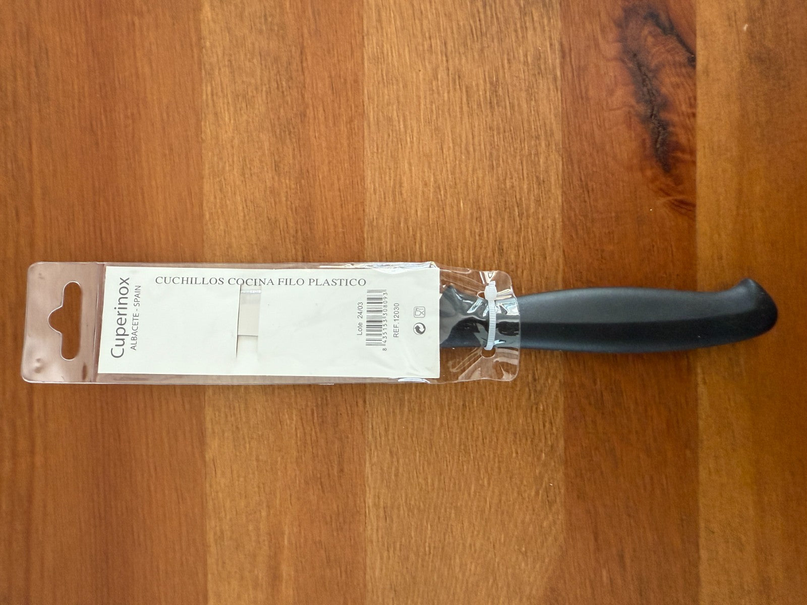 Cuperinox Kitchen Knife 4 in Plain Edge Blade with Plastic Handle From Spain