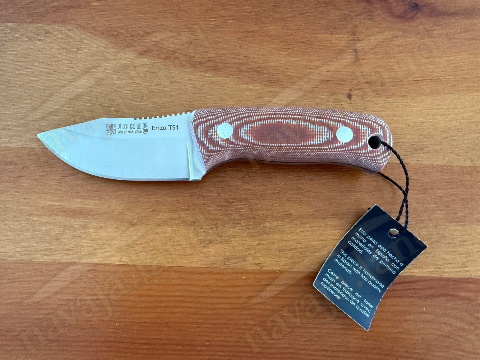 Joker Erizo TS1 3" Bohler N695 Steel Blade Fixed Knife Micarta Kydex Sheath